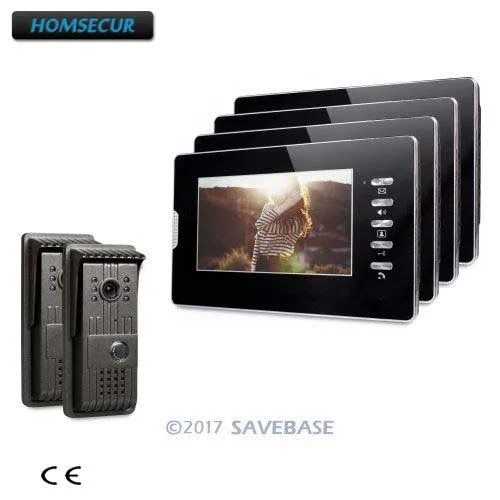 

HOMSECUR 2V4 Door Phone Intercom kit With Intra-monitor Audio Interaction for Your Home Security