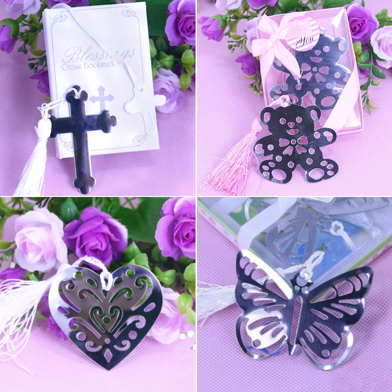 

Angel Bear Silver Metal Bookmark For Children Christening Souvenirs Bridal Baby Giveaway Party Souvenirs Wedding Gift For Guests