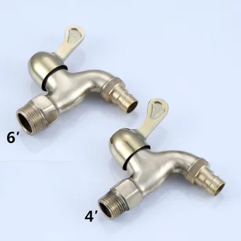 

4'/6' Interface Brass Washing Machine Faucet Single Cold Quick Opening Copper Valve Core Golden Faucet Bathroom Balcony Tap