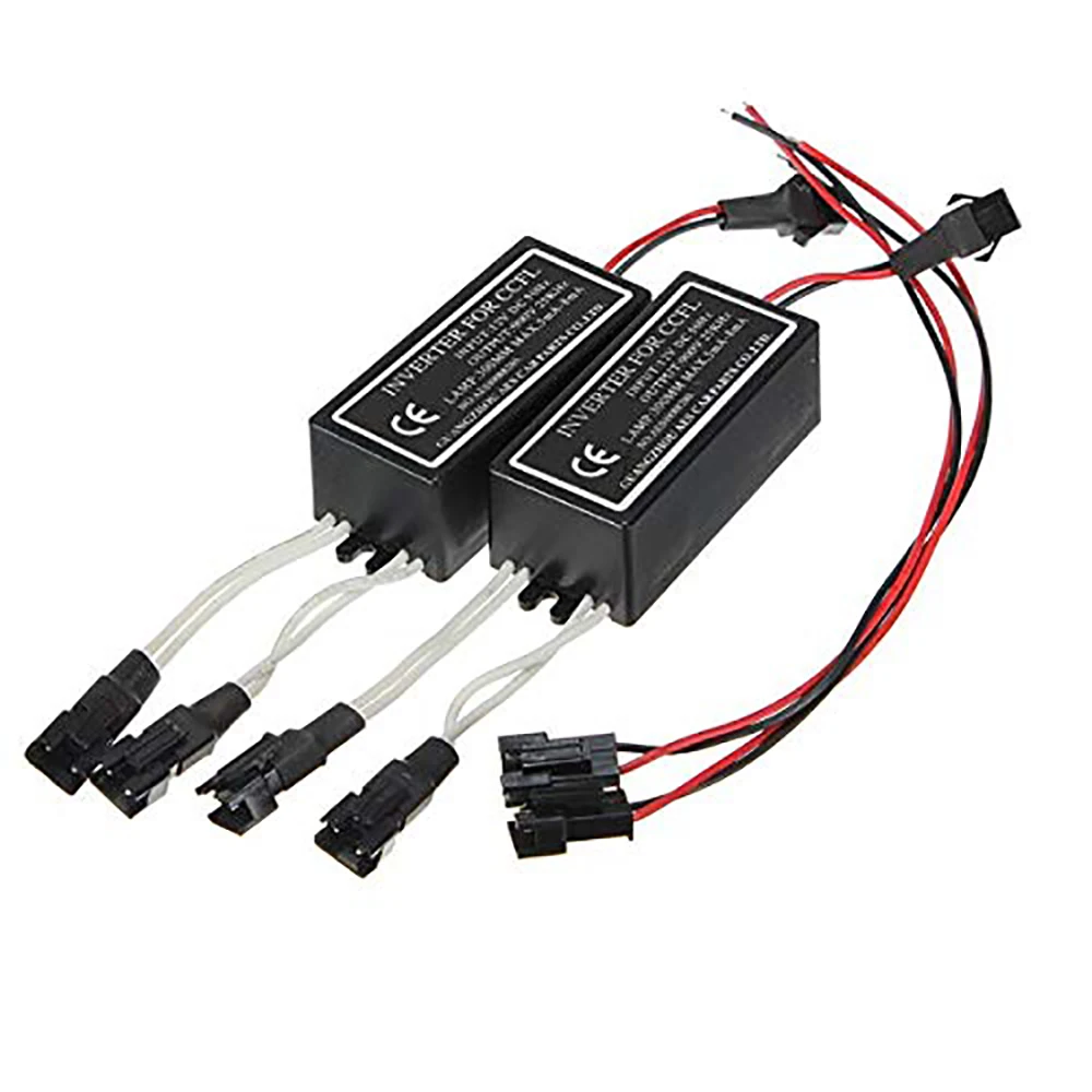 

2PCS One-drag-two Digital Cathode Tube Spare Inverter Ballast for CCFL Angel Eyes Halo Rings Kit 4-outputs Female Connection
