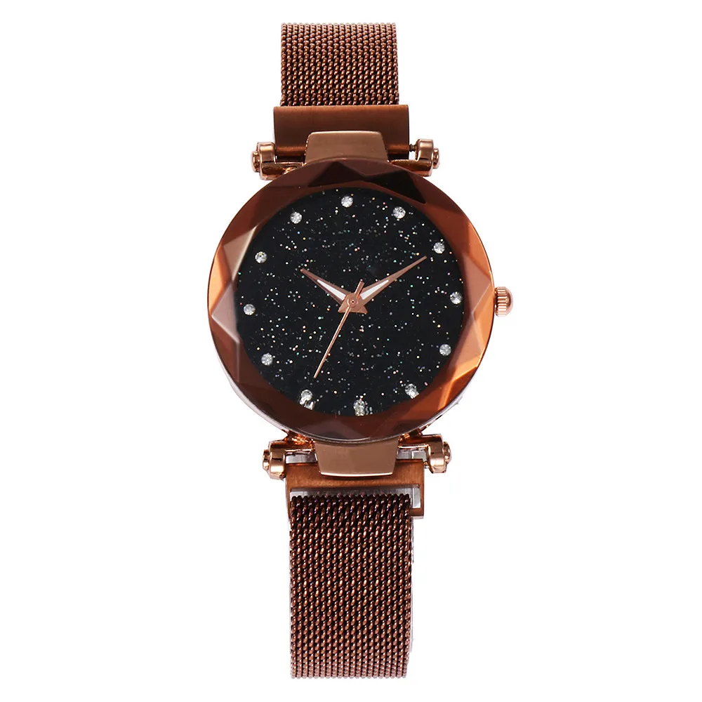 Fashion Women's Watches Quartz Stainless Steel Band Mesh Magnet Buckle Starry Sky Analog Wrist Female Hour High Quality Gift Fashion Women's Watches Quartz Stainless Steel Band Mesh Magnet Buckle Starry Sky Analog Wrist Female Hour High Quality Gift