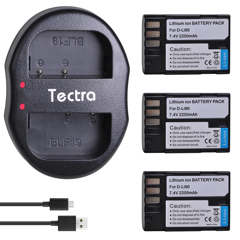 Аккумулятор для цифровой камеры Tectra 2200 мАч 3 шт.|Цифровые аккумуляторы| |