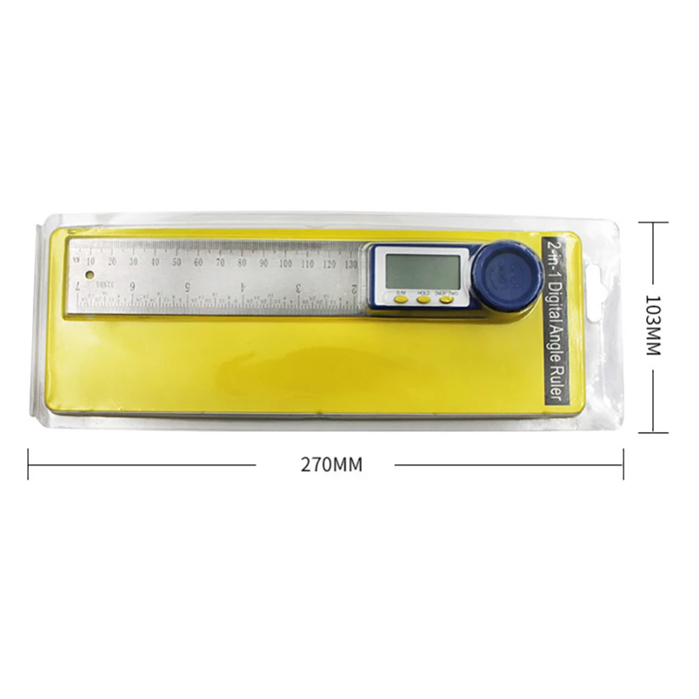  Digital Protractor 0-200mm Digital Angle Finder Protractor Ruler Meter Inclinometer Goniometer Leve