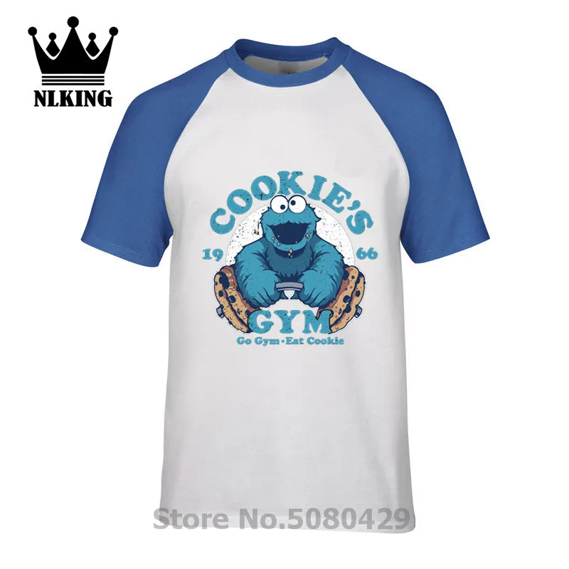 Забавные вечерние футболки с монстрами-печеньками для мужчин piush Go Gym Eat Cookie