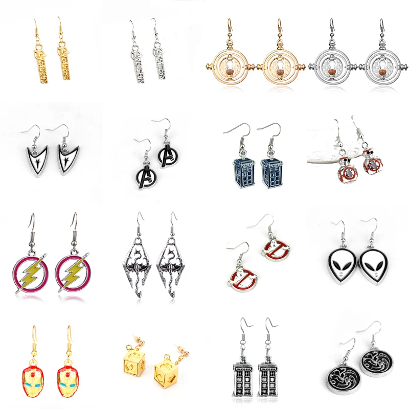 

Marvel Movie Earring Avengers Logo Dangle Earring For Women Fans Gift Avengers 4 Jewelry