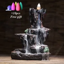 10 конусов для благовоний горы река водопад курильница фонтан обратного потока Арома дым кадило держатель для офиса дома уникальные Ремесла