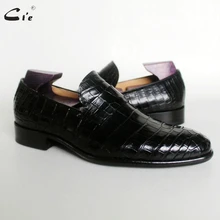 cie round toe penny calf leather embossed crocodile design black light boat shoe handmade blake breathable men leather loafer173