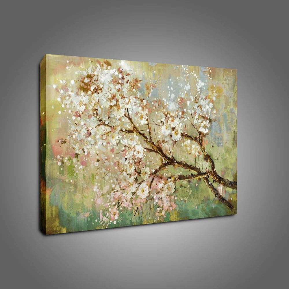 

Ready to Hang Modern Abstract Flowers Palette Oil Painting Handpainted Canvas Painting Home Wall Decor For Wedding Decoration