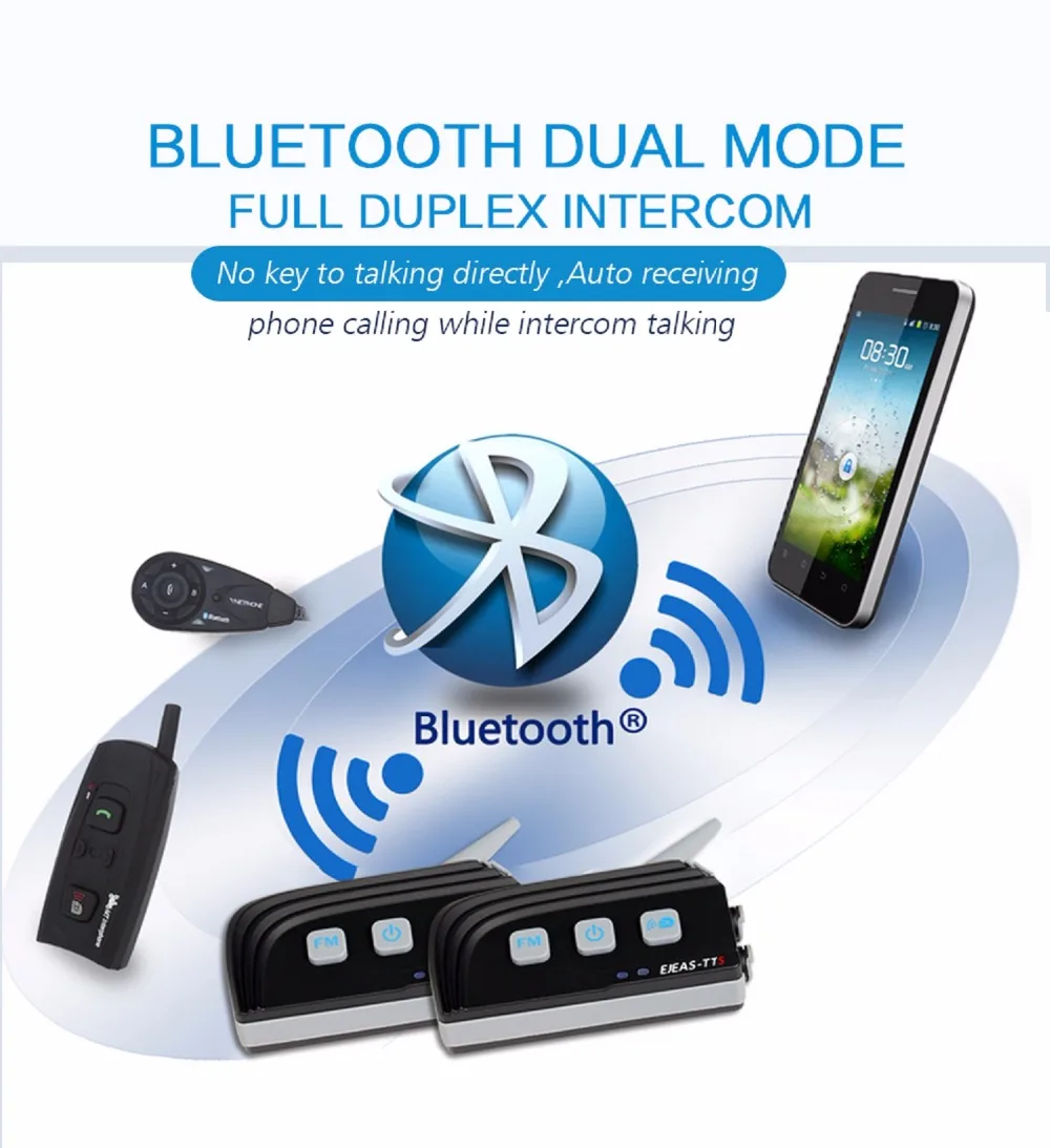 1500 м мотоцикл Bluetooth 4.0 домофон четыре людей полный дуплекс говорить Водонепроницаемый шлем домофон VOX голосовое запуск