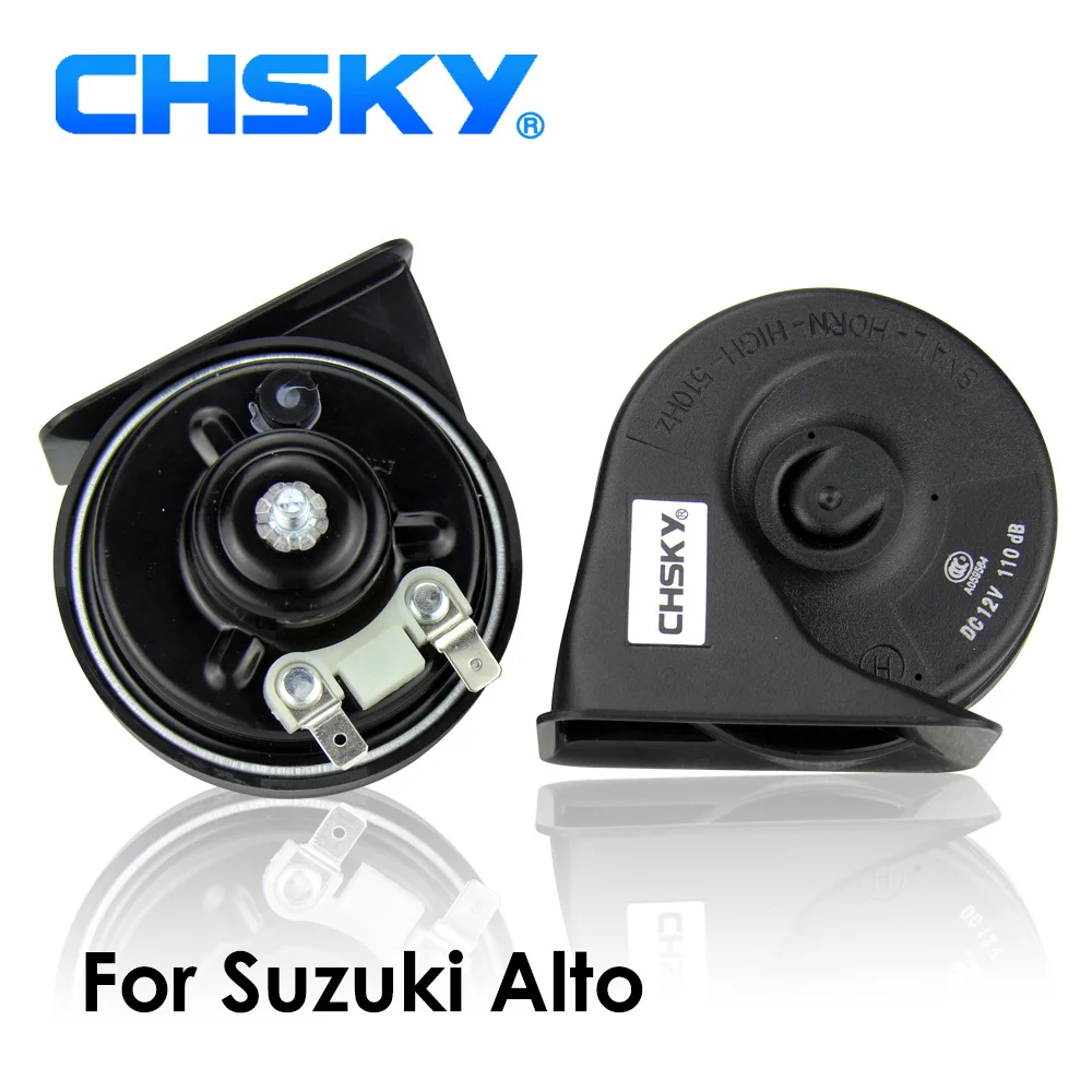 

CHSKY Car Horn Snail type Horn For Suzuki Alto 1998 TO NOW 12V Loudness 110-129db Auto Horn Long Life Time High Low Klaxon