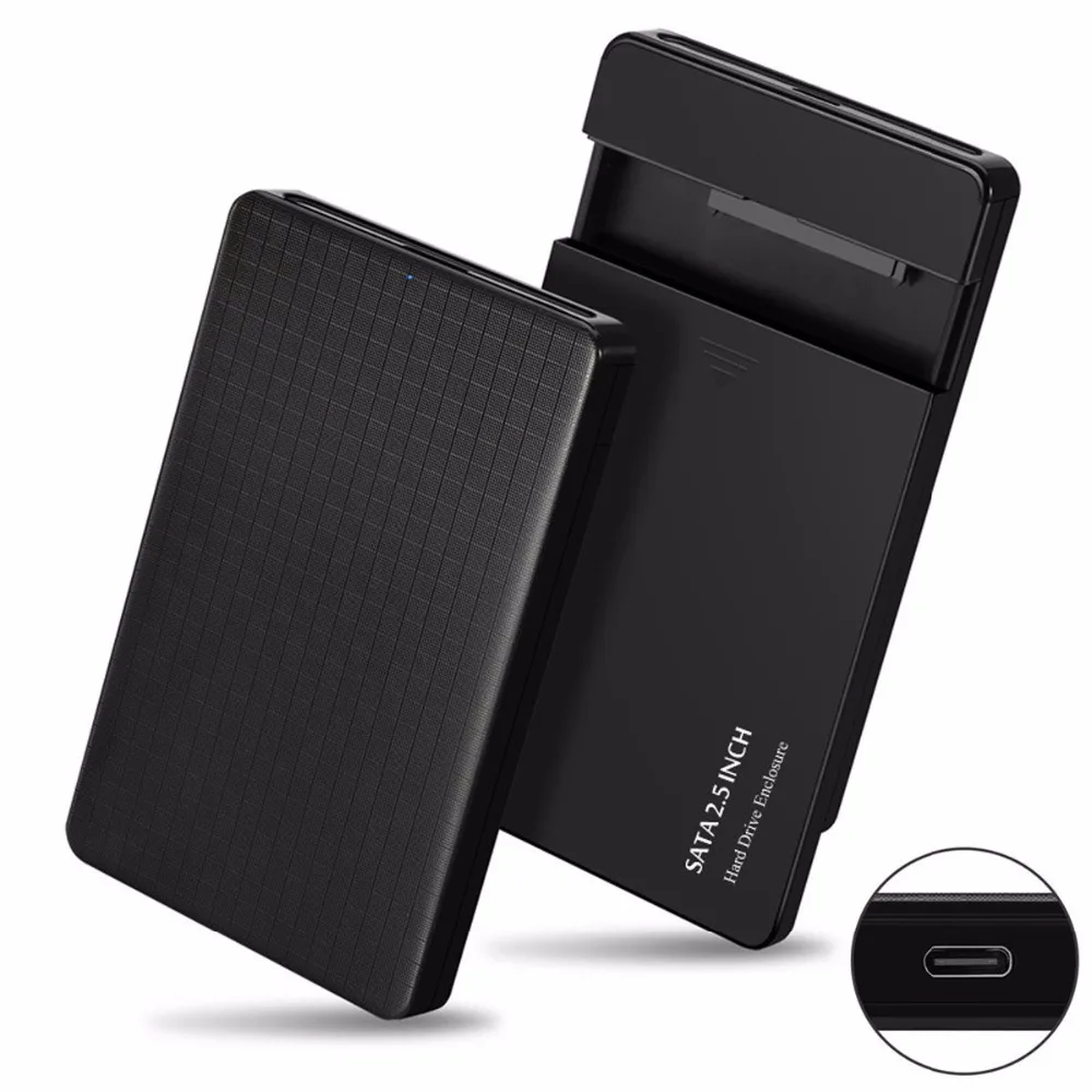 Zihan USB-C Type-C to 2.5 Inch SATA SSD HDD External Hard Disk Enclosure for Laptop & PC рюкзак для ноутбука 15 6 lenovo 15 6 inch laptop urban backpack b530 серый полиэстер gx40x54261