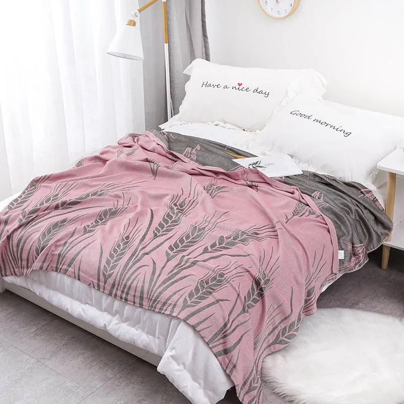 Хлопковое муслиновое летнее одеяло для кровати, дивана, дышащего стиля, мягкое одеяло для пикника, путешествий