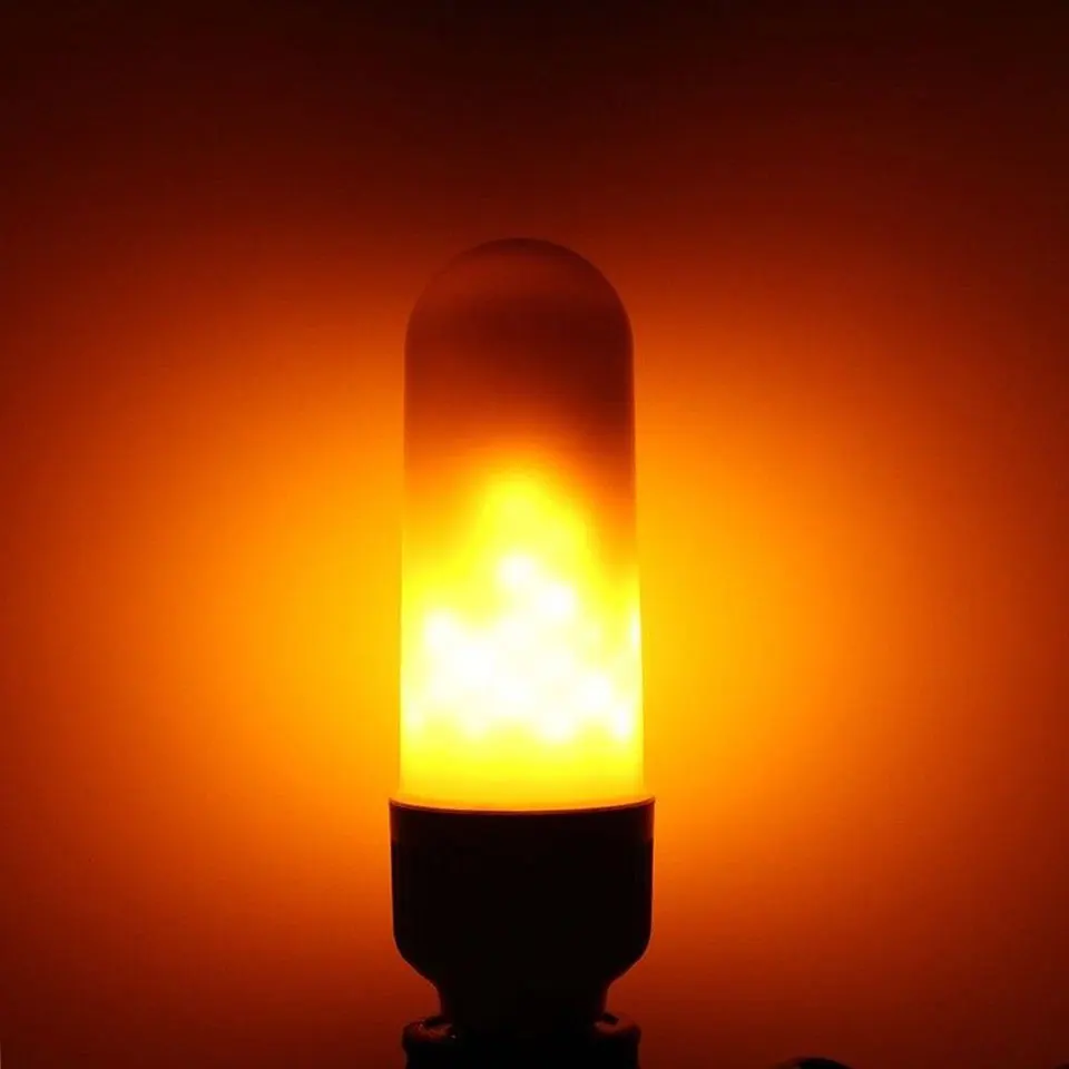 Светодиодный пламя огня 5 Вт 2835 SMD 99 светодиодный s лампа E27 B22 E26 желтое Мерцание