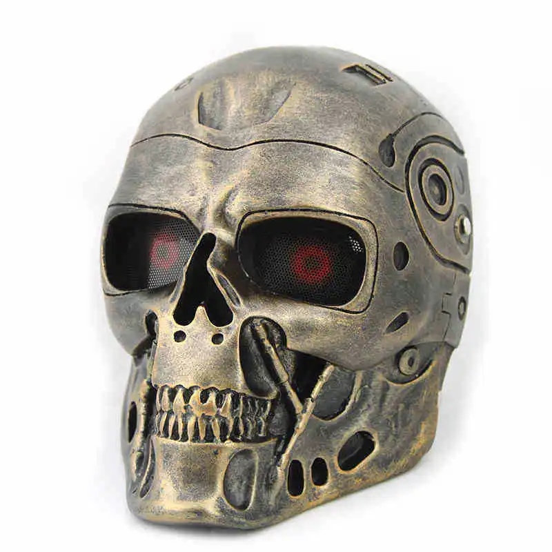 

Resin Skeleton Face Mask Cosplay Costume Props Novelty CS Terminator Robot Terrorist Skeleton Halloween Party Scary Mask