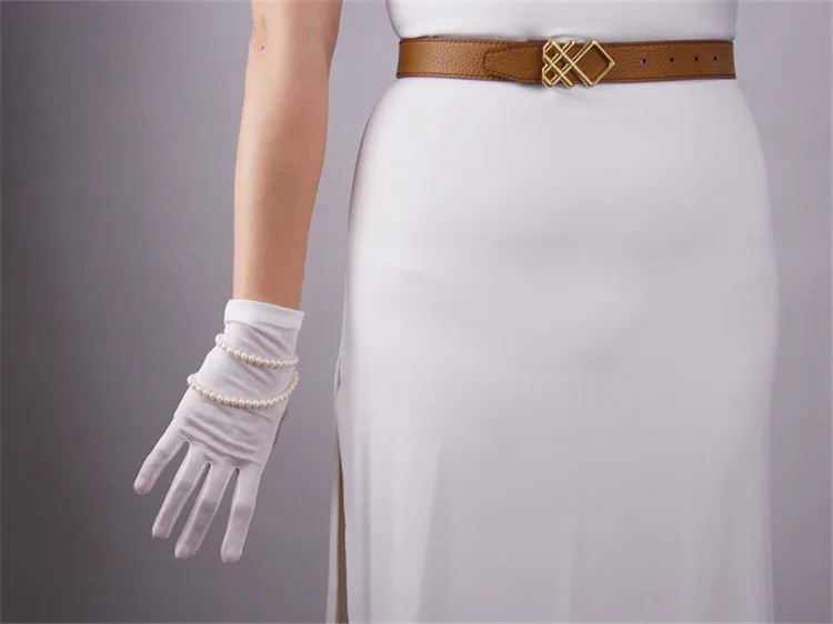 Женские перчатки из натурального шелка шелкопряда эластичные солнцезащитные перчатки короткие стильные женские элегантные вечерние варежки Vestido TB66-1
