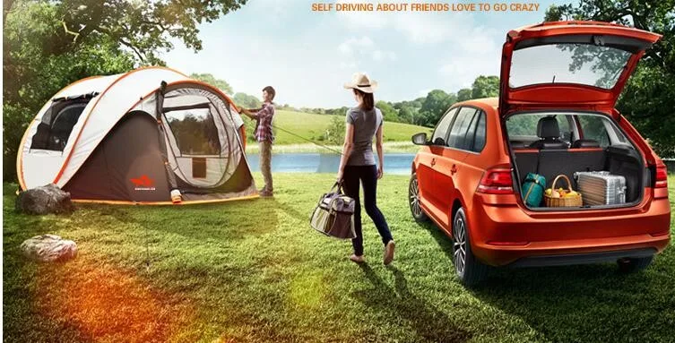 Barraca de Acampamento Prova de Vento Automático de um segundo Aberto Aberto de Viagem 5 8 Pessoa 280 200 120 cm Ultraleve Barraca Grande Impermeável à de Viagem Caminhadas Tendas 8 High Quality Esporte e Lazer