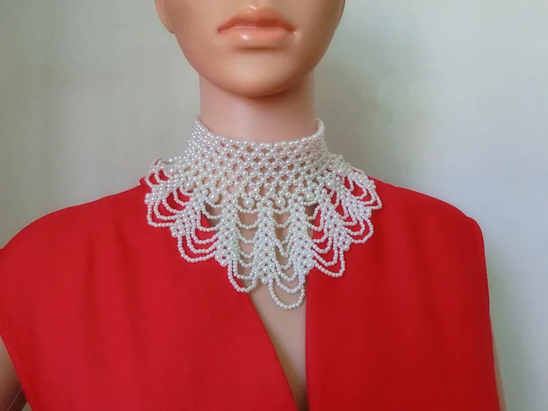 Белый и черный воротник с искусственным алмазом для DIY ожерелье воротник Bobbi