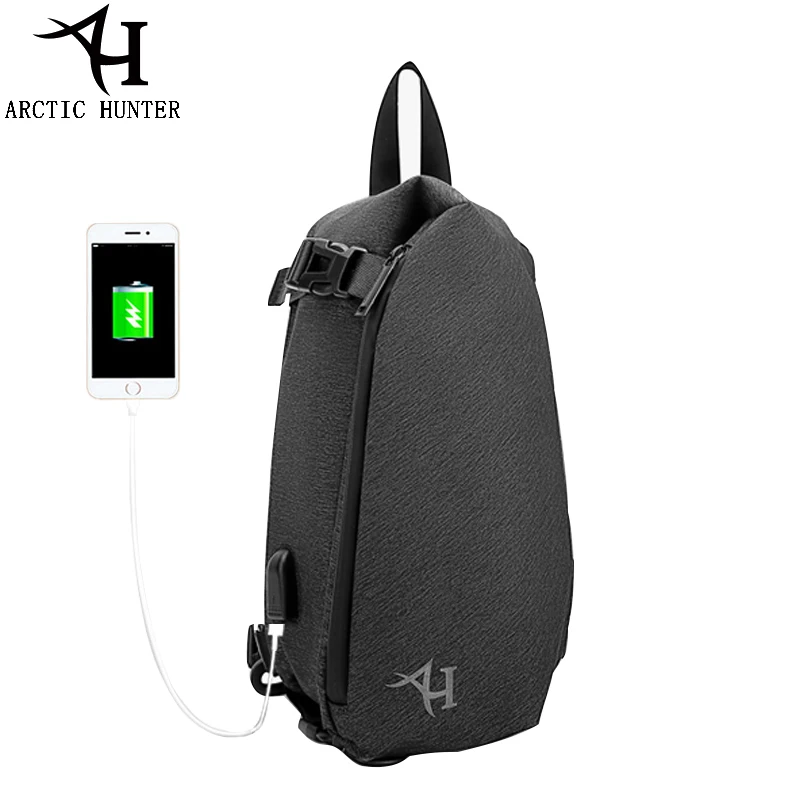 

ARCTIC HUNTER Men Crossbody Bags Casual Travel Anti Theft Waterproof Shoulder Bags Nylon Zipper & Hasp Messenger Bags