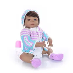 Пупсик реалистичный 57 см полный Силиконовый ребенок Reborn кукла девочка винил выглядит настоящая поддельная игрушка для ребенка Playmate