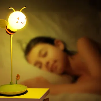 

LED Night Light Lamp Cute Bee USB Charging Rechargeable Portable for Bedroom Bedside JDH99