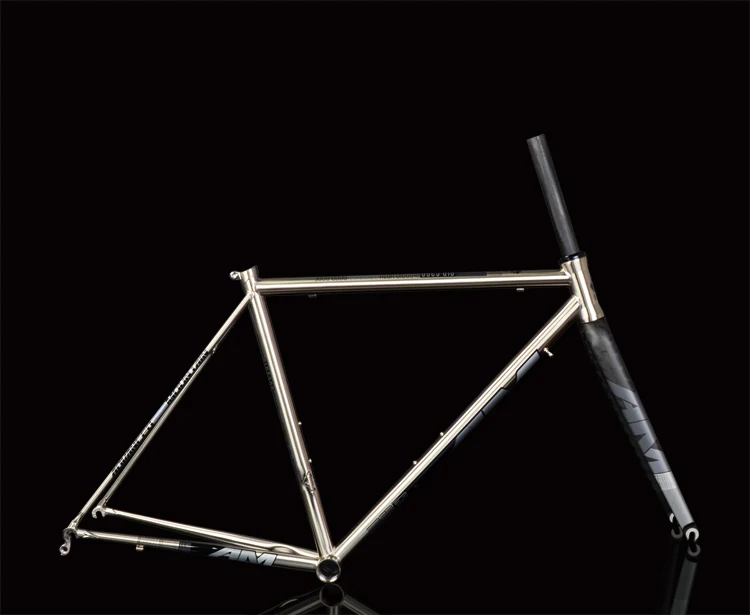 Clearance REBORN AM CLR6200 Reynolds 520 Steel Road Frome Carbonfiber Front Retro Road Frame 1650g 45cm 47cm 49cm 51cm 53cm 7