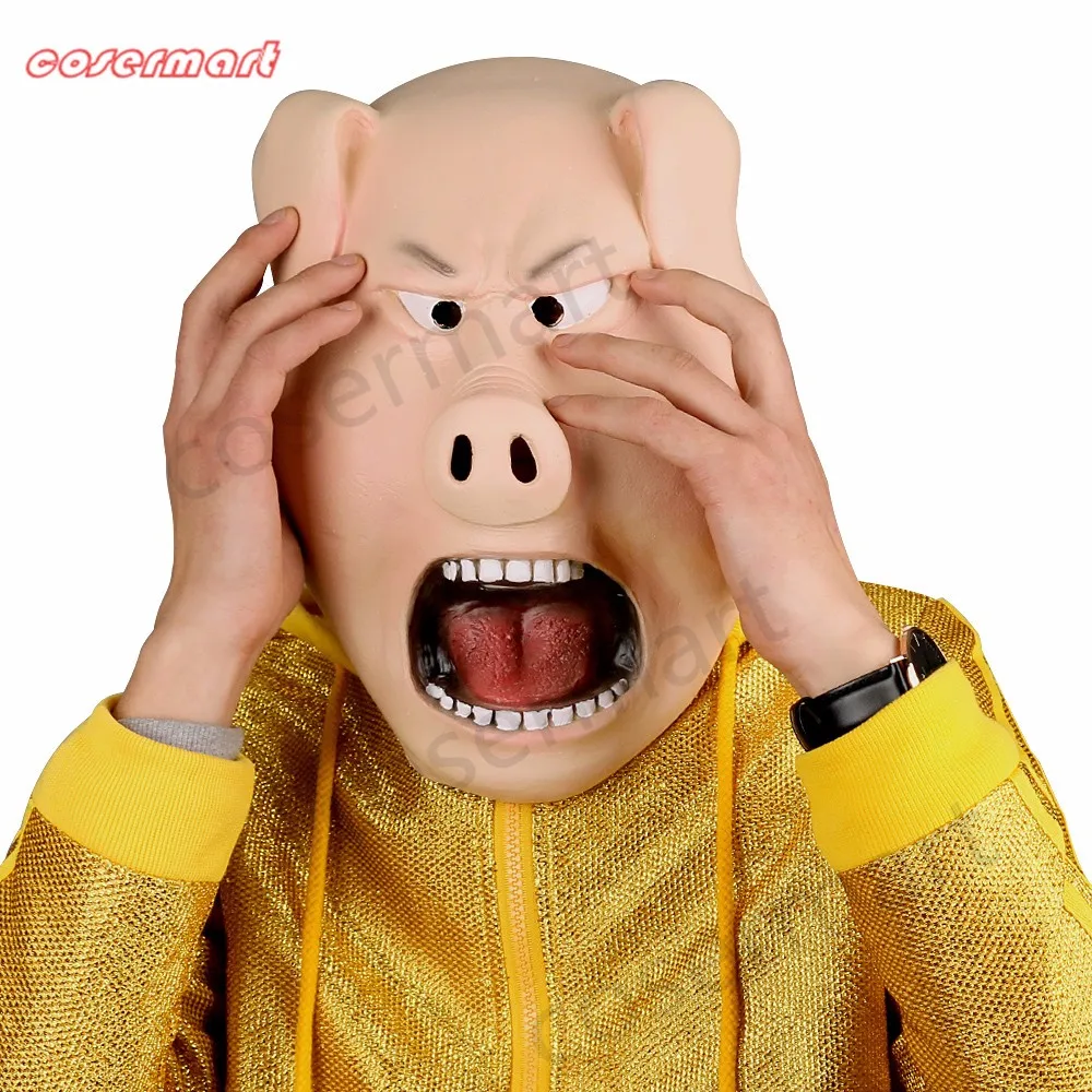 2016 Movie Sing Cosplay Porcupine Ash Latex  Mask Pig  Animal Mask Halloween Party (9)