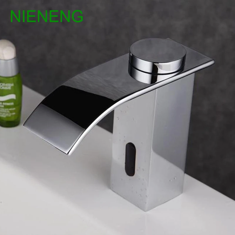 

NIENENG sensor faucets bathroom sink faucet cold water basin mixer restaurant tap automatic hospital taps fitment ICD60237