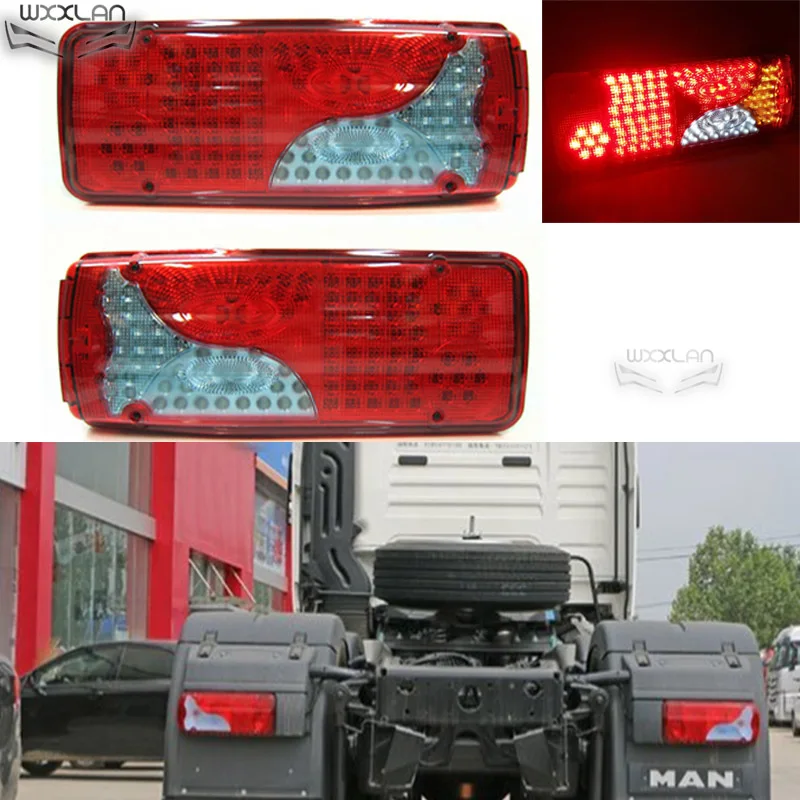 Wxxlan 2 шт. Трейлер для грузовиков 24 В светодиодные задние фонари Scania Volvo DAF MAN Iveco Renault