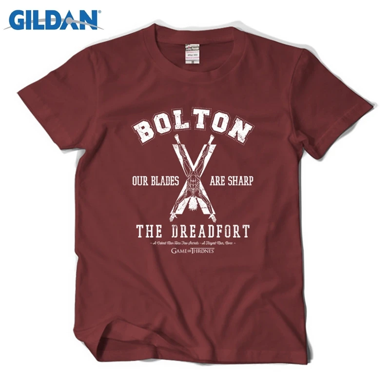 Bolton The dreadft мужская футболка Летняя новая мода хлопок печать Игра престолов