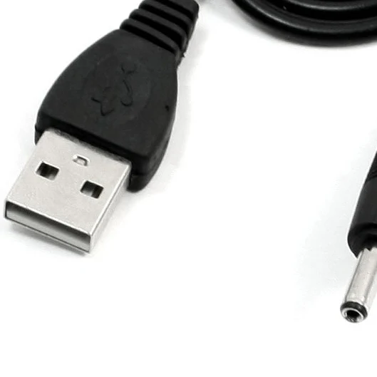 3.5mm x 1.3mm Black USB Cable Lead Charger Cord Power Supply