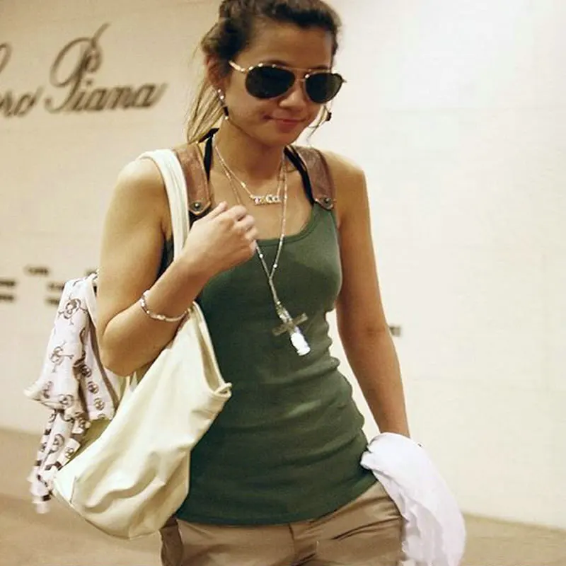 

Tank Tops Blusas Fashion Women Blouse Camisole Tank Top Summer Sleeveless T-shirt Top Women Cotton Vest Tanks NB07