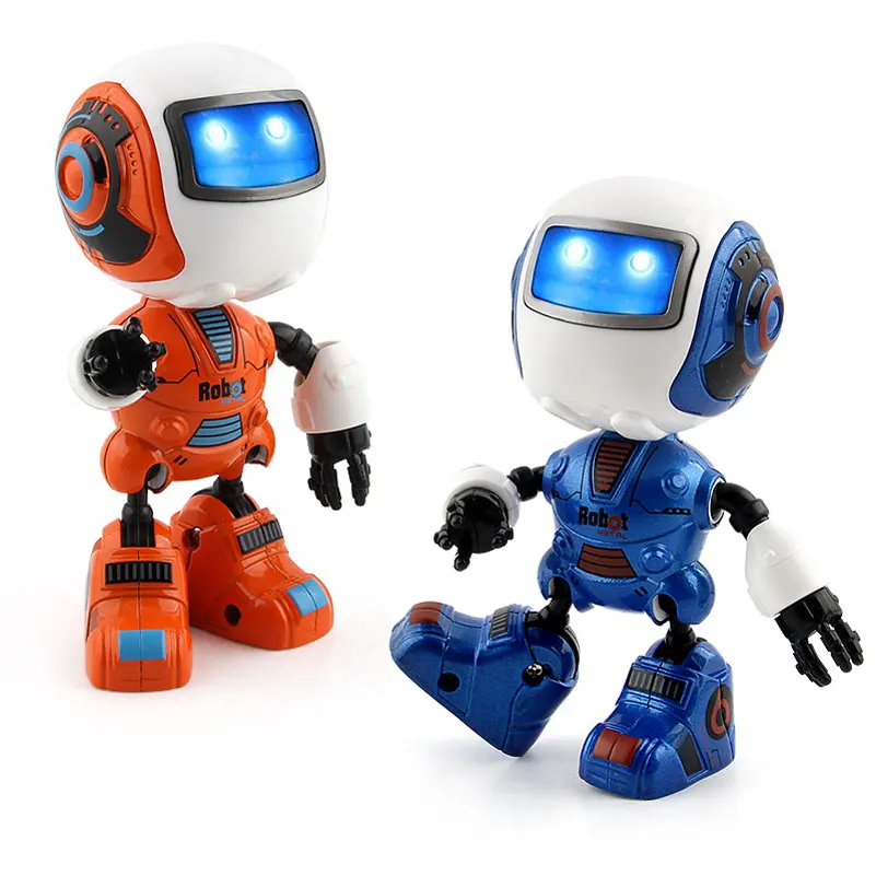 

Mini Smart Robot Lighting DIY Robot Model Toys Boutique Decoration 360 Degree Rotation Interactive Toy For Children