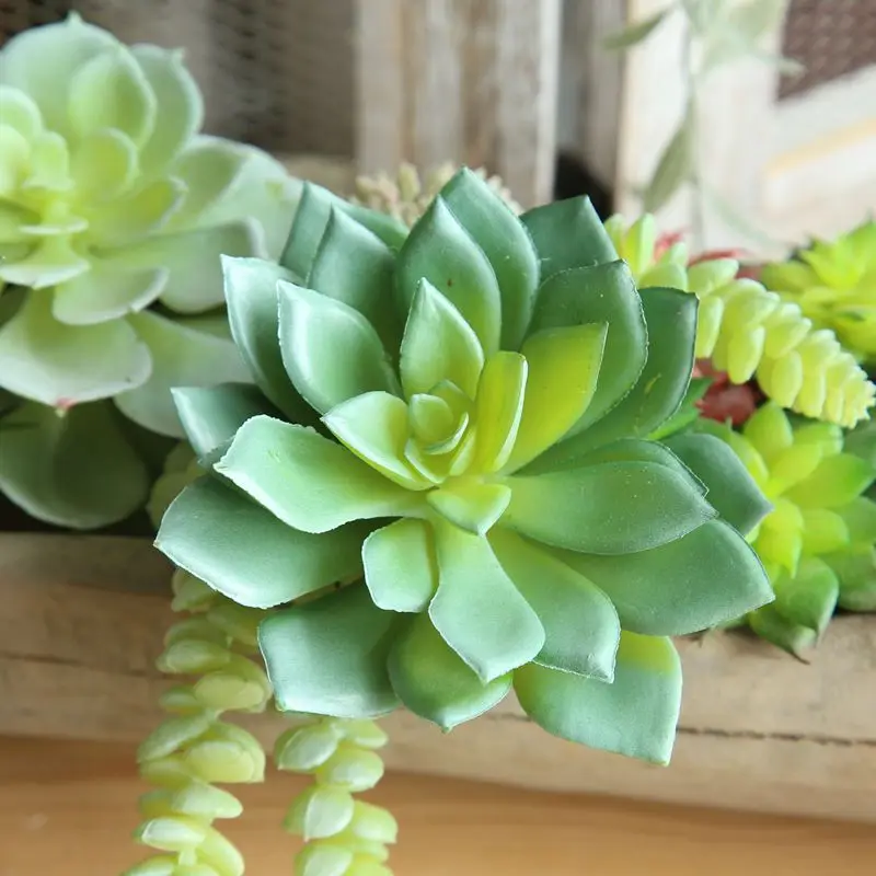 

Artificial Succulent Plants Lotus Landscape Decorative Flower Mini Green Fake Succulentas Garden Bonsail Artificial Decoration