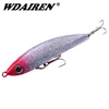 1 pièces mine crayon Silicone appâts 80mm 14.5g Wobblers leurre de pêche artificiel coloré 3D yeux appâts de pêche attirail réfléchissant ► Photo 2/6
