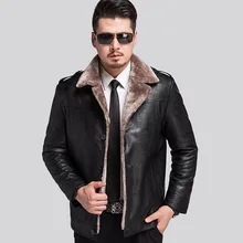 Russian Winter Leather Jackets Men Faux Fur Coats Men’s Leather Jacket Casual Motorcycle Leather Jacket Thicken Overcoat For Man