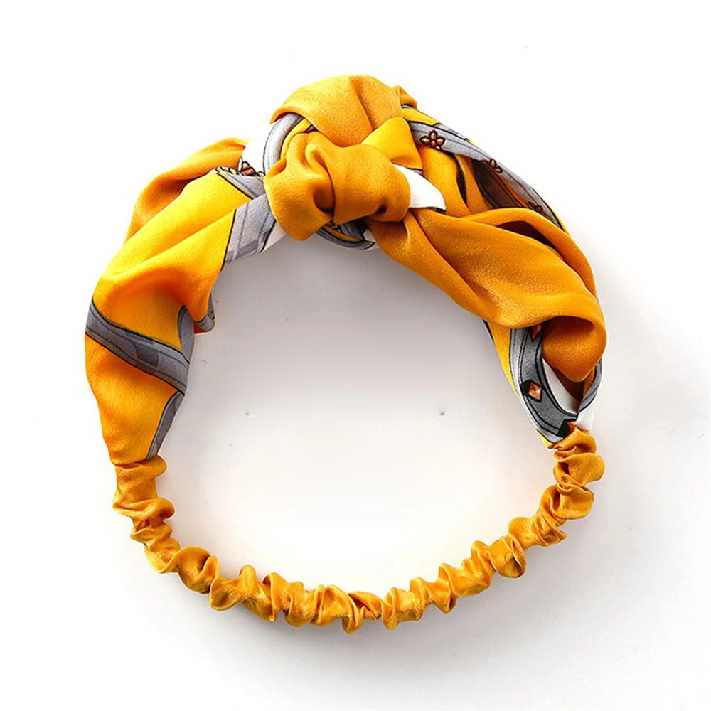 

Women Fashion Flower Headband Korean Style Girls Elastic Turban Twisted Knotted Ethnic Headband Wide Stretch Hair Accessories