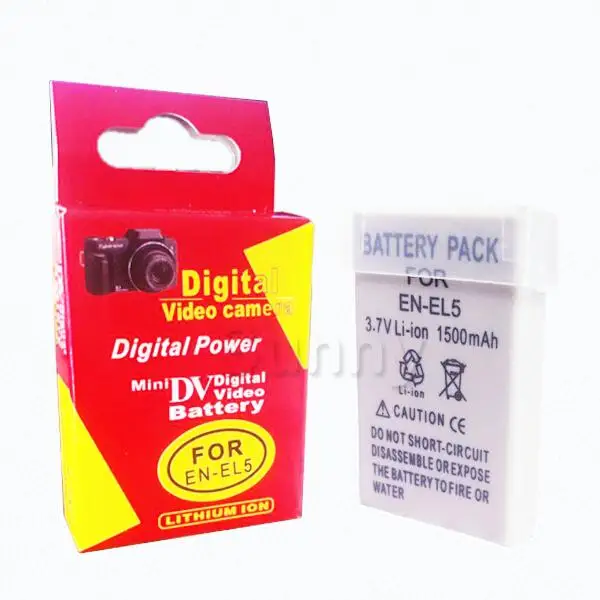 Аккумулятор(2-Pack)+ зарядное устройство для Nikon EN EL5 и Coolpix P80, P90, P100, P500, P510, P520, P530, P5000, P5100, P6000, S10 цифровая камера