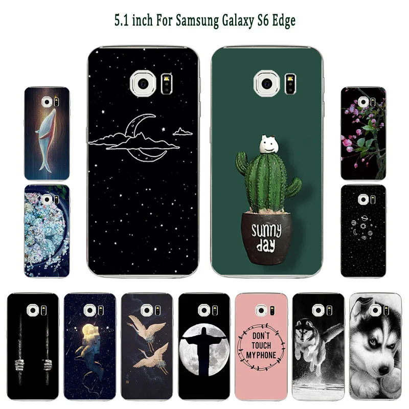 For Coque Samsung S6 Edge Case Soft TPU Back Beans Painted Cover for Galaxy edge Silicone G925 Matte Capa | Мобильные телефоны и