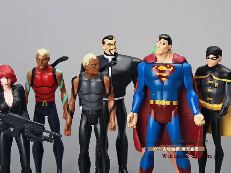 DC Comics Super Heroes Superman Robin Wonder Woman PVC Action Figures Collectible Model Toys 12pcs/