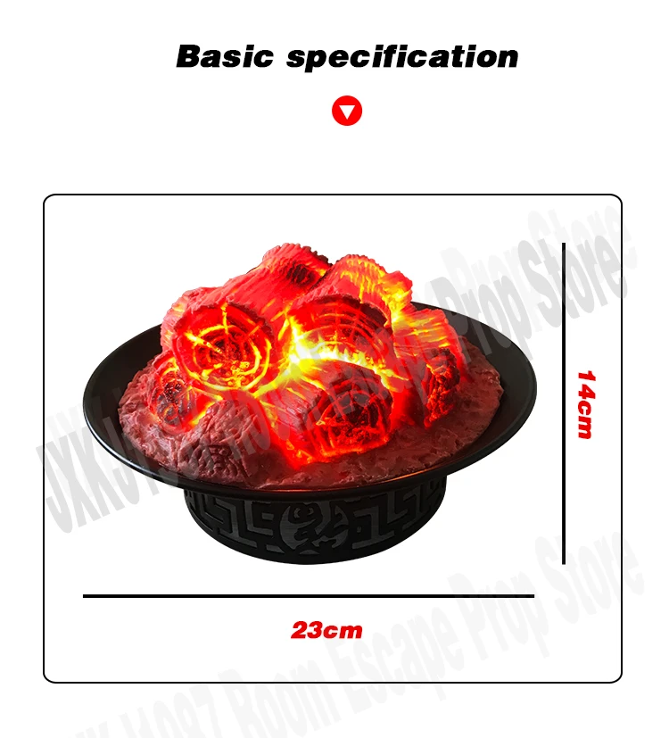Игра побега Опора круглый Электрический камин моделирование мангал древесного угля поддельные дров бар KTV украшения ремесло Рождество jxkj1987