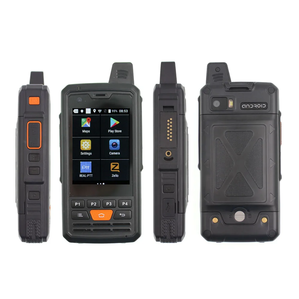 4G F50 сеть радио Zello Walkie Talkie Android 6,0 PTT мобильный телефон с сенсорным экраном