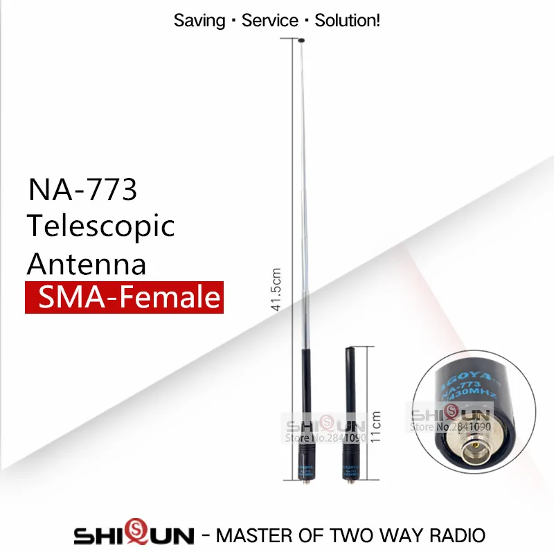 Гибкая антенна Nagoya NA-773 SMA типа «мама» иди и болтай Walkie Talkie антенна для BaoFeng UV-5R UV-82 BF-888S UV-XR UV-9R двухдиапазонный УКВ антенна