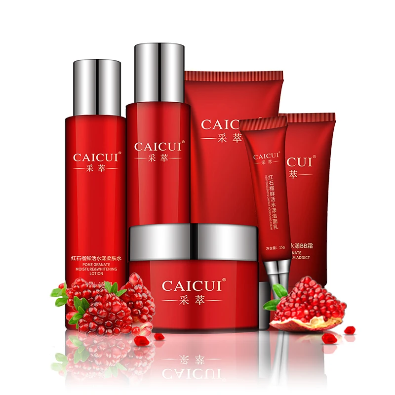 6 шт (муцин) CAICUI красный гранат набор для ухода за лицом глубокой заморозки влаги
