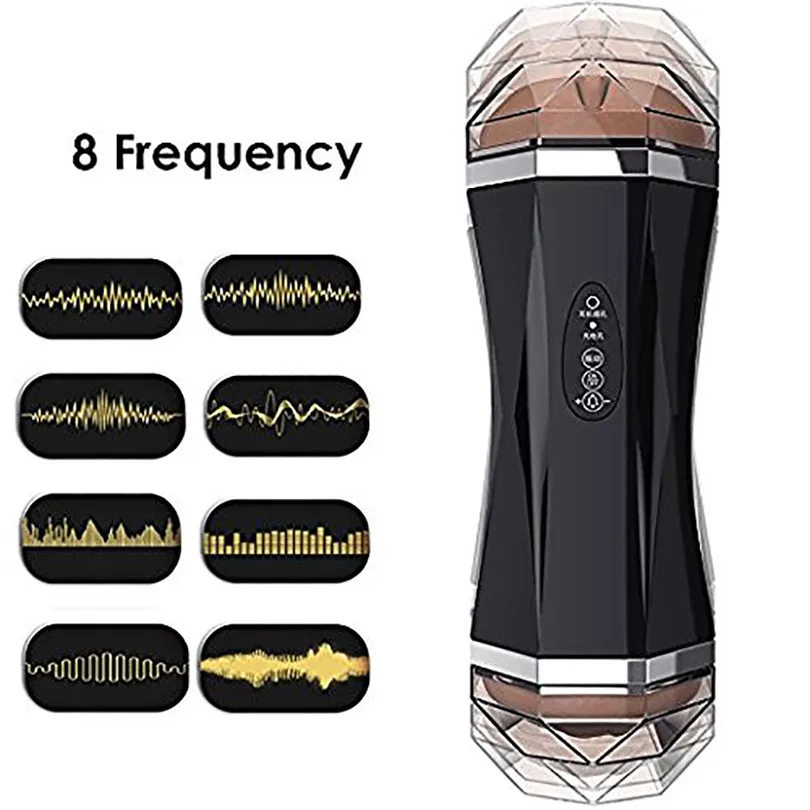 8 Frequency Male Masturbators Cup Massager 3D Deep Throat Electric Relax Massager for Male Oral Automatic Cup for Men  (9)