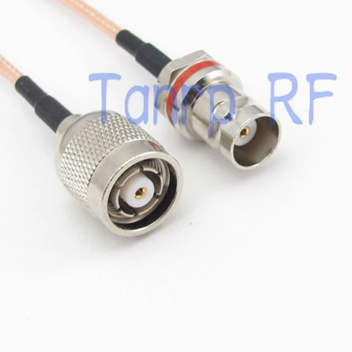 

20inch RP TNC male plug to mini BNC female nut bulkhead RF adapter connector 50CM Pigtail coaxial jumper cable RG316 extension