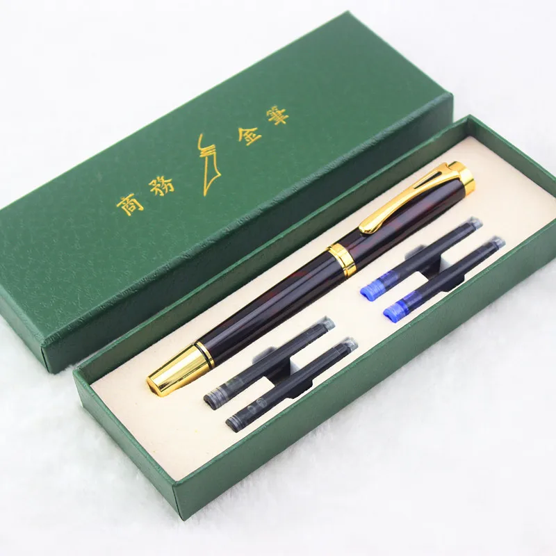 

High Quality Iraurita Fountain Pen Luxury Gift Set Full Metal Golden Clip Pens Writing Stationery Office School Supplies