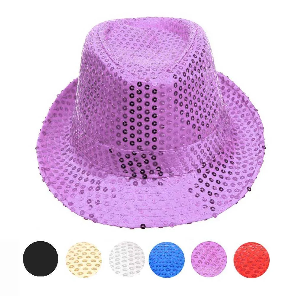 

Man Sequined Hat Dance Stage Show Performances Male Compact Elegant Stylish Crochet sequins hand stitching hat about 60cm/23.63"