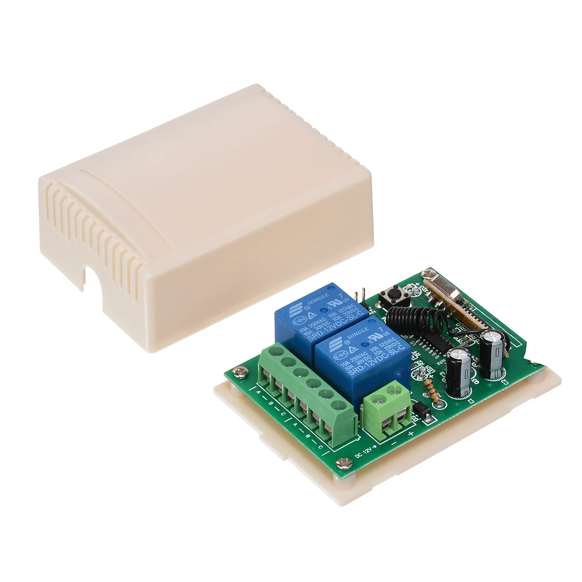 

Durable 2 CH Remote Control Switch Relay Wireless Transmitter + Receiver For Garage Door Window Lifting Equipment Mayitr