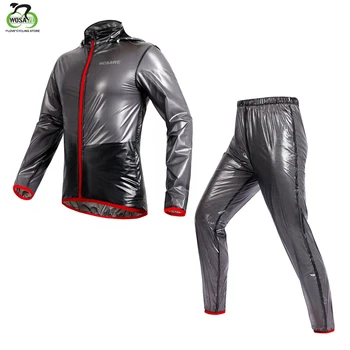 

WOSAWE Waterproof Cycling Jacket Men with Hook Cap Windproof Bike Bicycle MTB Raincoat Riding Cycle Long Sleeve Jackets Clothing