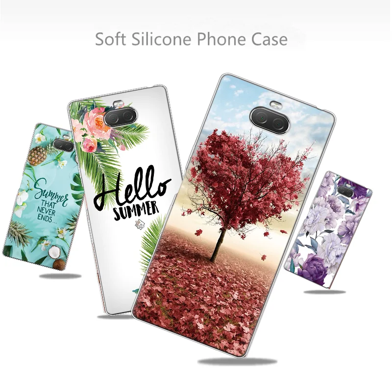 

For Flower Coque Sony Xperia 10 Cover Fundas For Sony Xperia L1 L2 X XA XA1 XA2 Ultra Plus XZ XZ1 XZ2 Z3 Z5 TPU Compact Cases